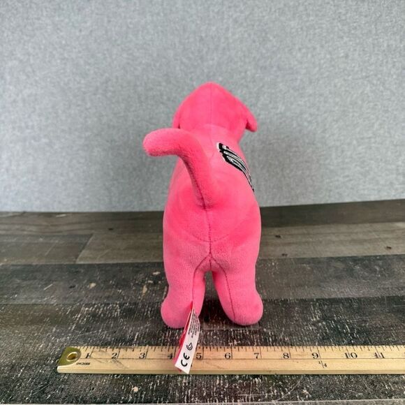 2018 Victorias Secret Large Pink Nation Pink Dog 10" Velvet Plush Collectible - Picture 5 of 5